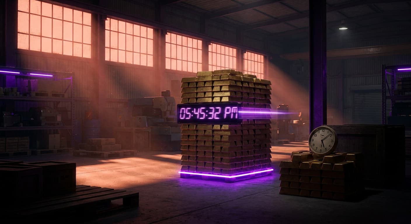 Two stacks of gold bars in a warehouse — tall stack with fast-response clock vs small stack in shadow — illustrating the 21x conversion gap